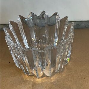 Elegant Clear Glass Orefors Crown vase